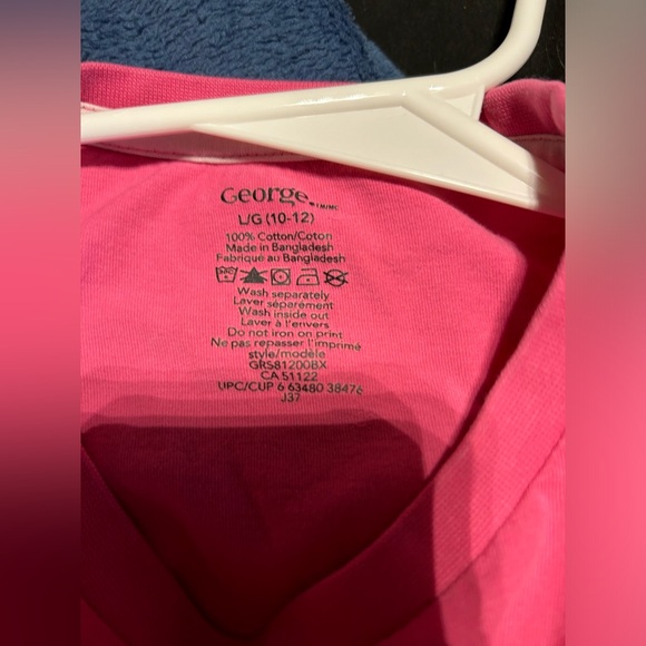 George “Bullying Stops Here” pink tee shirt. Children’s L (10-12) used. Stain. - Picture 3 of 6
